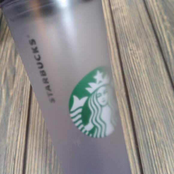 Starbucks 24 oz Tumblers Cold Cup Black Matte Stainless Steel Plastic Lot of 2 - Picture 6 of 13